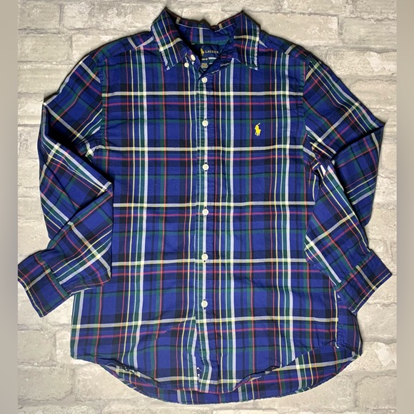 RALPH LAUREN: BOYS BUTTON UP LONG SLEEVE SHIRT - Picture 3 of 11